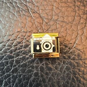 Gold Tone Camera Italian Charm Link